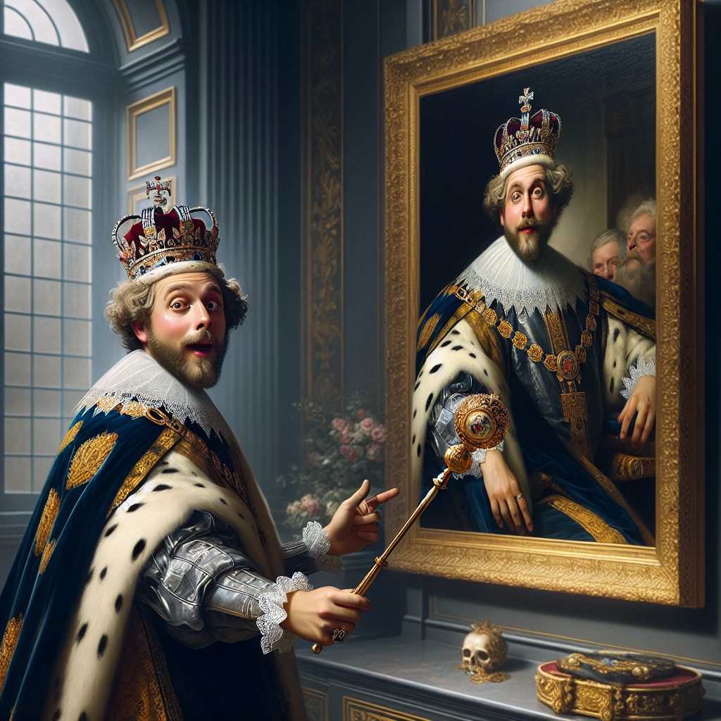 Charles III découvre le premier portrait le représentant depuis son couronnement