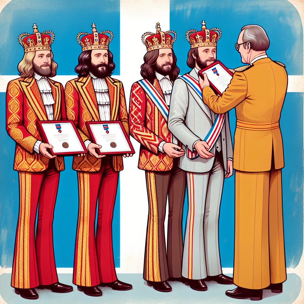 ABBA: les membres du légendaire groupe décorés par le roi de Suède