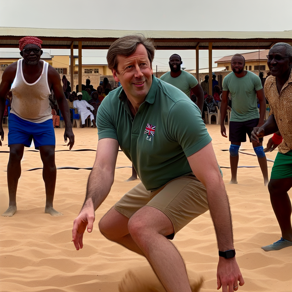 Nigeria: le prince Harry joue au volley-ball avec des vétérans lors de sa visite